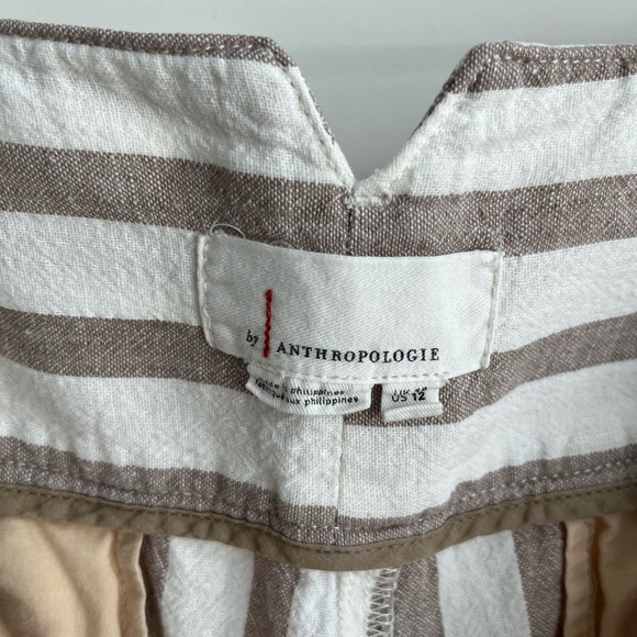 Anthropologie Striped Linen pants - Size 12 - Picture 6 of 6